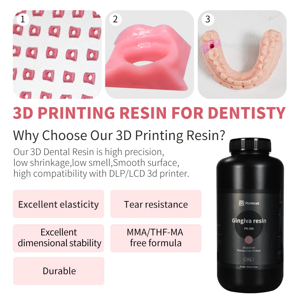 Pionext PN-GM  photopolymer resin for dental  tooth model resin dental 3d resin gingiva
