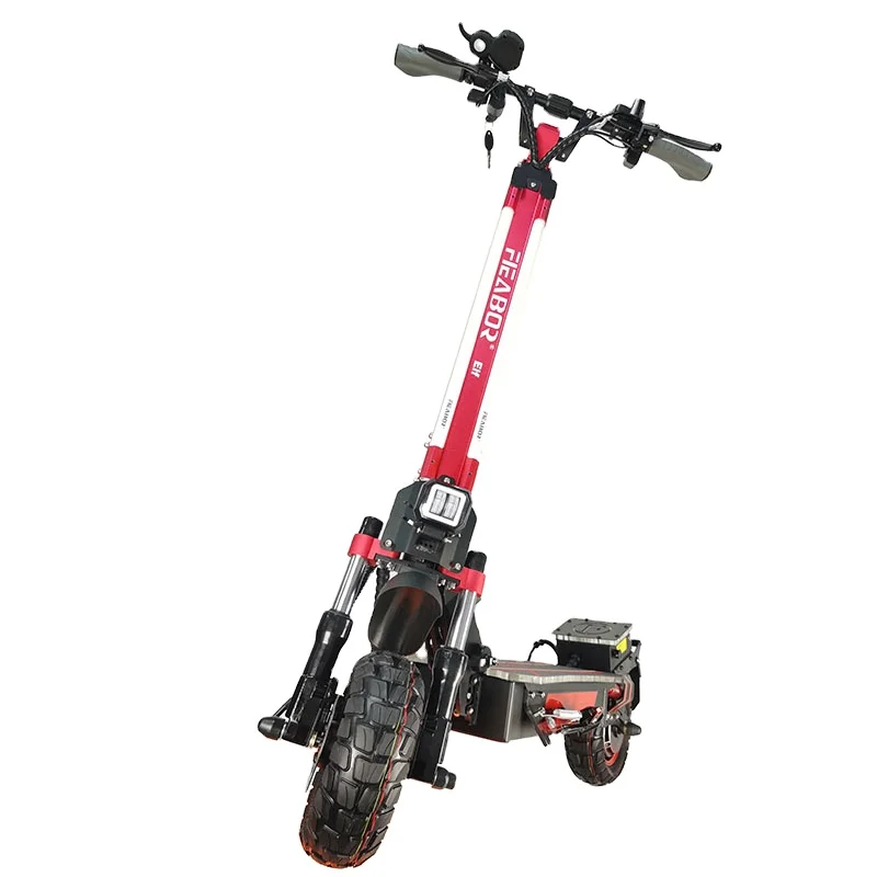 52v 2400w air suspension 10.8 inch fat tire electric scotoer with front rear hydraulic shock absorbe