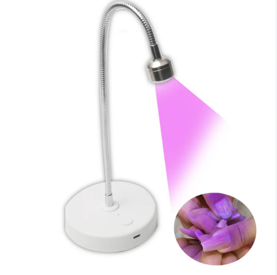iBelieve Mini Rechargeable Cordless Nail UV LED Gel Light Table Lamp For nail dryer One Finger Flash Cure Nail Lamp