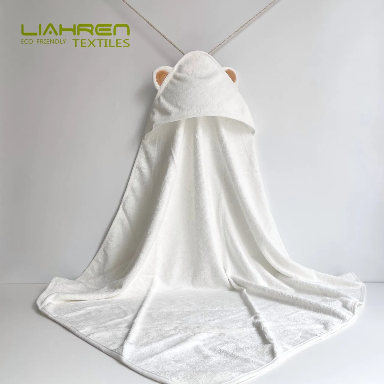 China wholesale 500GSM hooded baby towel organic bamboo bath towel colorful bear ear design bamboo hooded towel for children