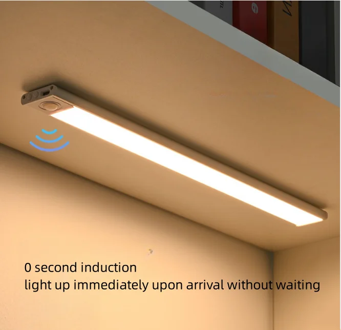 Intelligent led human induction lamp rechargeable strip magnetic self-adhesive wine cabinet wardrobe cabinet light strip