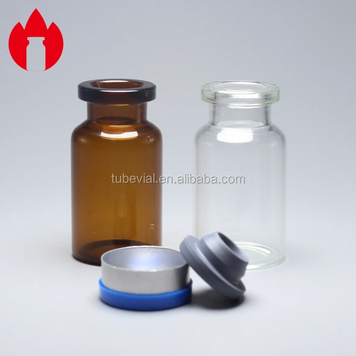 ISO 10R Clear and Amber Borosilicate or Soda-lime Tubular Glass Bottle