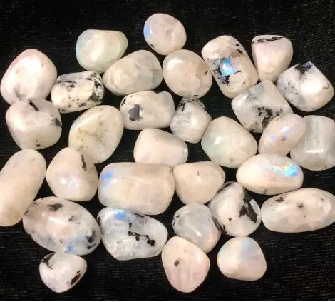 
100 % NATURAL RAINBOW MOONSTONE HANDMADE POLISHED TUMBLED STONES AT BEST PRICE 