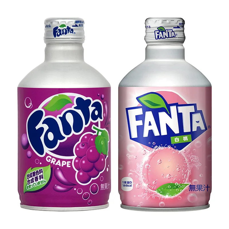 Japan Carbonated Drinks 300ml Grape White Peach Flavor Carbonated Soft Drink Soda Water Aerated Sparkling Water