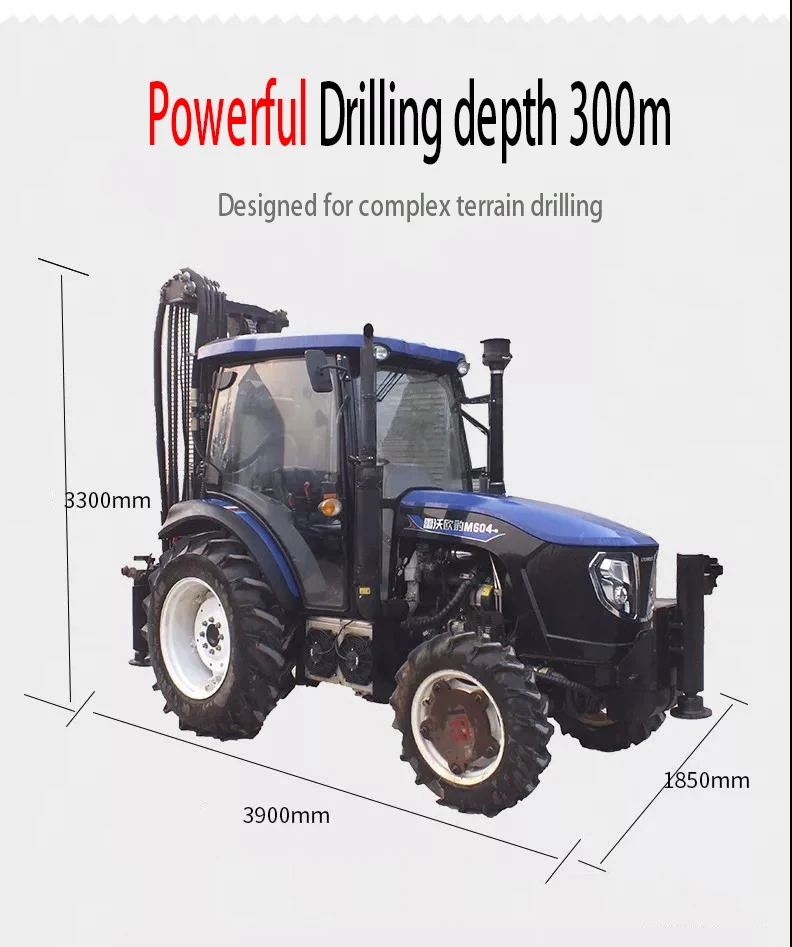 Farm Irrigation Hydraulic Water Well Drilling Rig Machine Kf-300