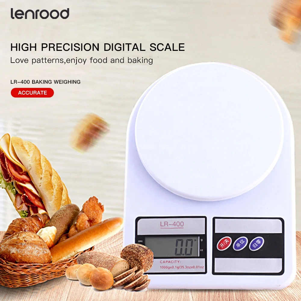 Lenrood Electronic Scale LR- 400  Digital Display  Kitchen Weight Scale Household  Food Measuring  Kitchen balance