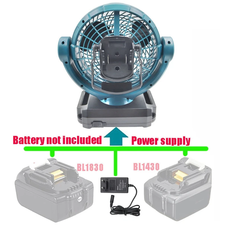 18V 20V Lithium Battery DF101D 12V BL1021B DC10SB LI-ION SMALL Portable Cordless Fan for Porter-Cable