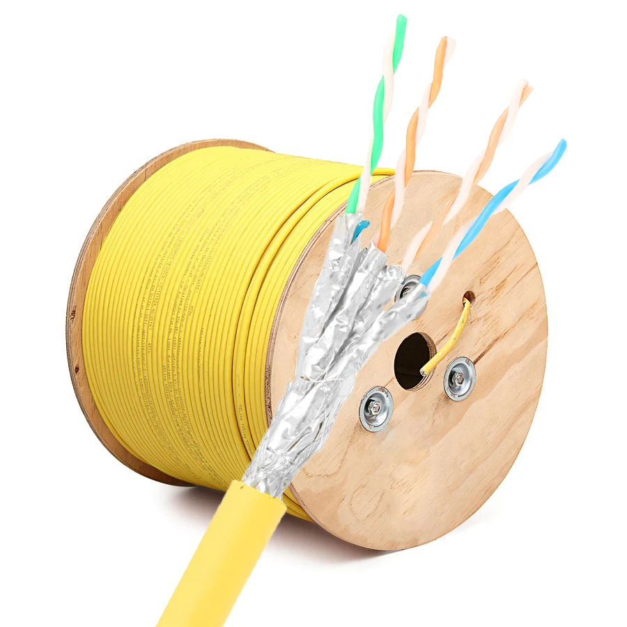 Hot sale 40g 2000mhz 8 Cores 4 Pairs Cable 1000ft Roll Cat8 Network Lan Ethernet Cable Cat 8