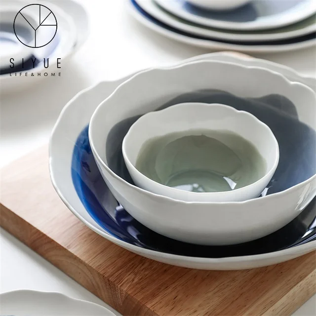 Cheap Japanese Grace Designs Ceramic Restaurant Plate Dinnerware 7 Inch Flat 1138