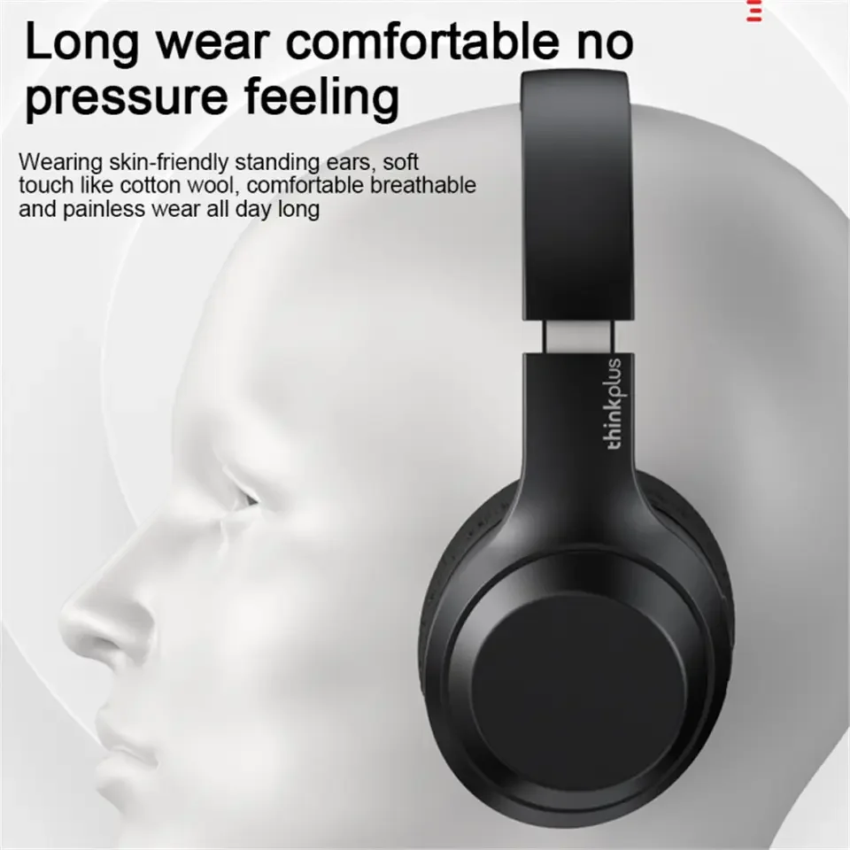 Lenovo TH10 BT 5.0 Headset Wireless HIFI Headphone Music Gaming Running Sports Headphones with Mic for Smartphone Computer
