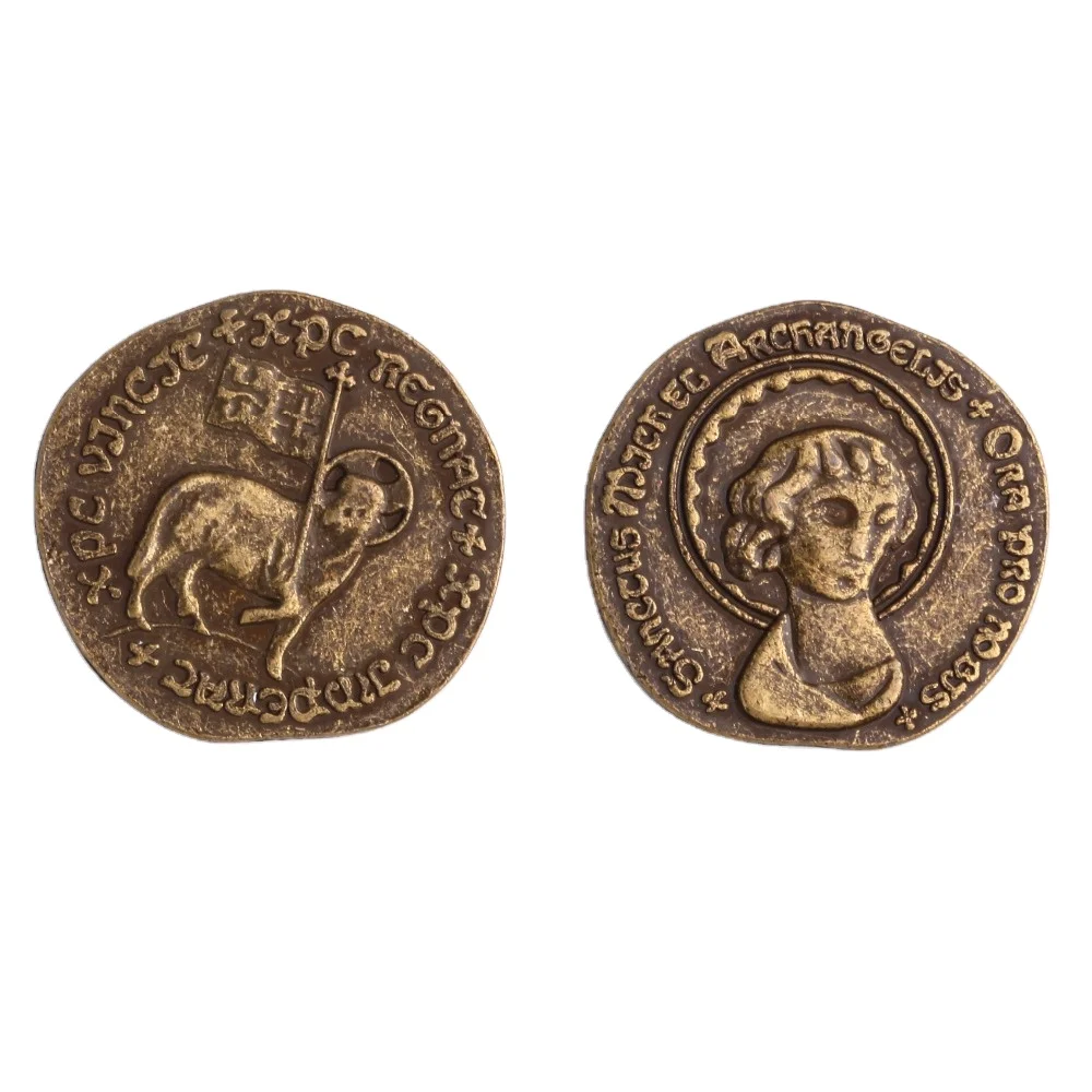 Factory Price Wholesale Custom Metal Coins Ancient Design Triangle Round Coins Stainless Steel Token Coin Manufacturer