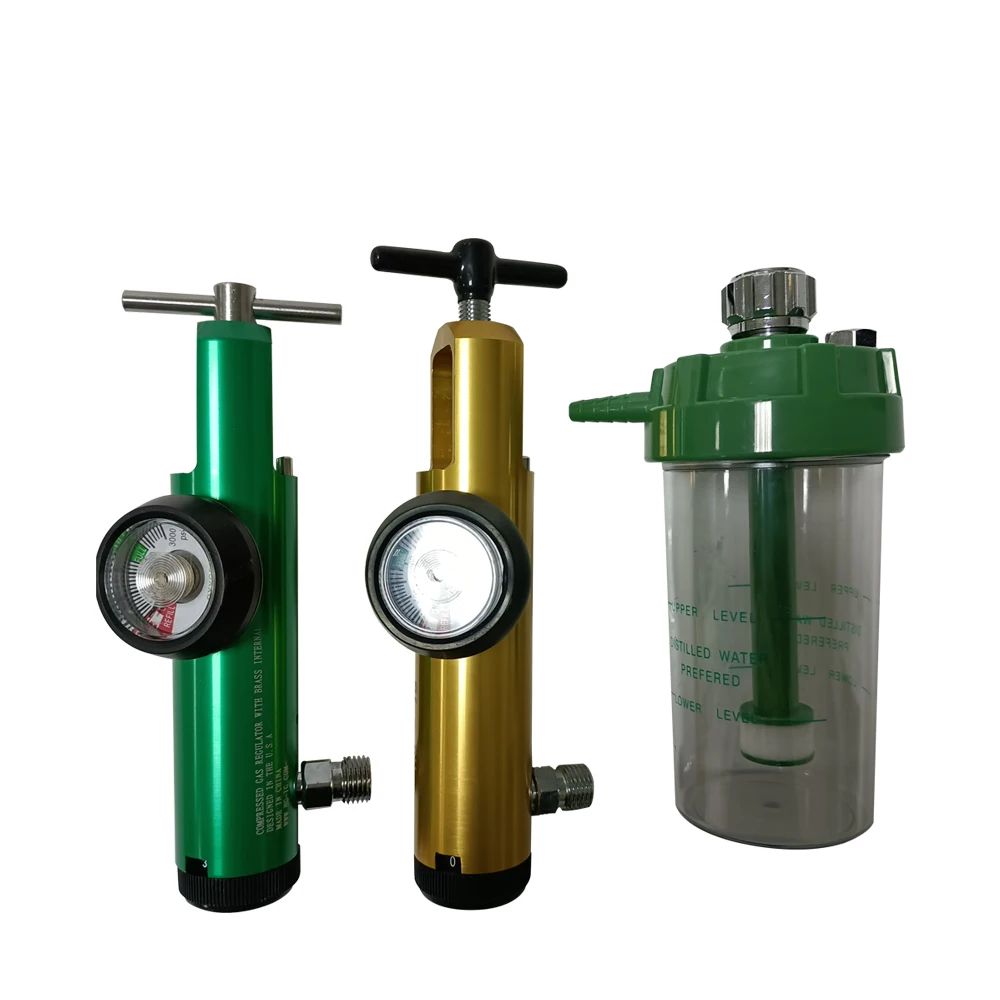 2022 Hot Sale CGA870 Click Regulator Medical Pressure Oxygen Regulator with Flowmeter