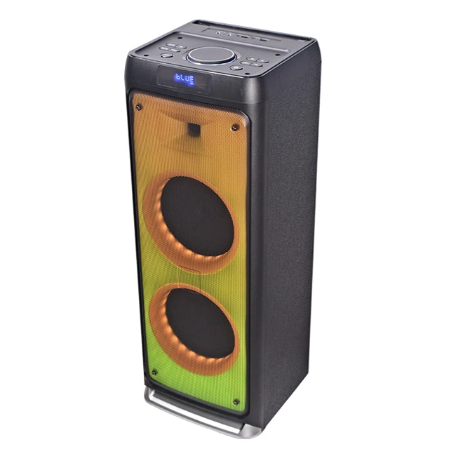 Manufacturer portable speaker wireless Blue Tooth dual 8 inch wooden case big powered HIFI speaker
