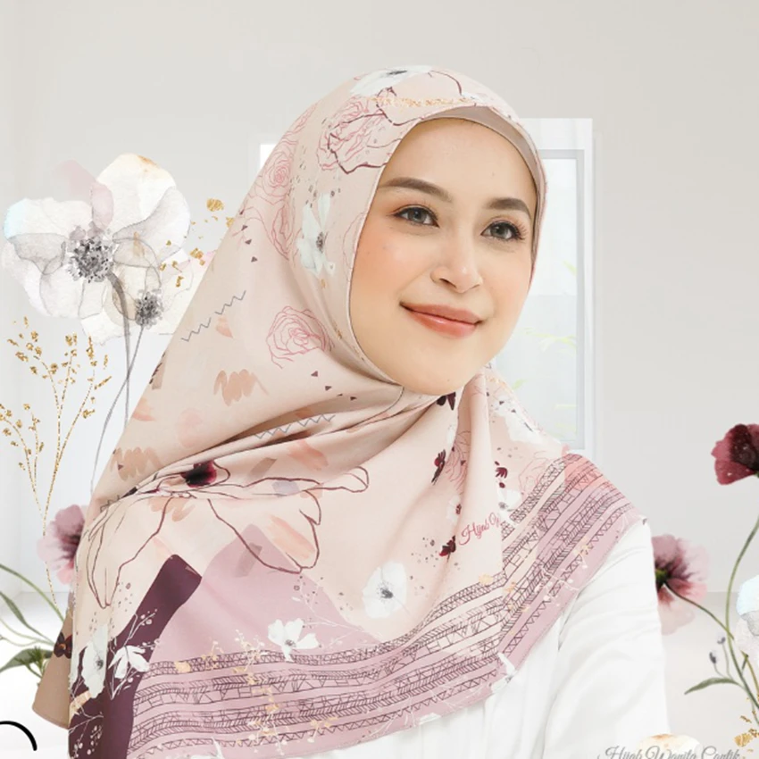 JYL 2022 Digital Printing Floral Printing Muslim Hijab Shawl For Muslim Women Korean Chiffon Crepe Hijab For Muslim Women