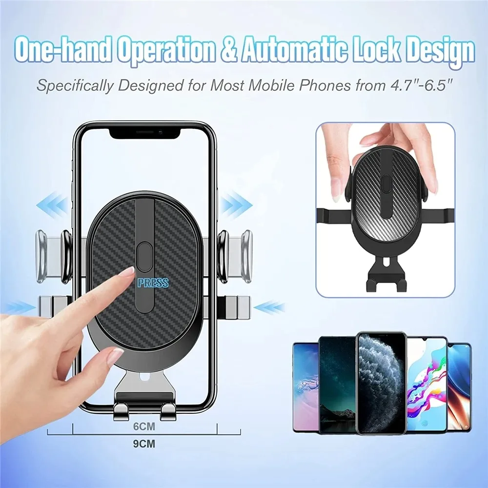 Car Phone Holder Cellphone Mount Mobile Phone Support Portable Car Hands Free Phone Mount for Windshield Car Accessories