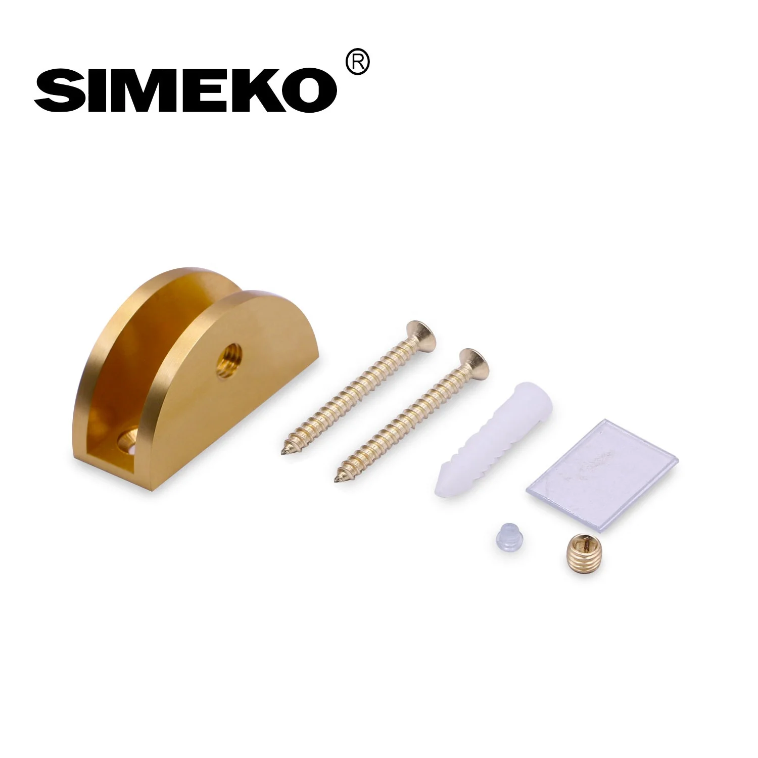 Factory sale SK-GC27  Stainless Steel 304 Zinc Alloy golden  Shower Hinge Bathroom Glass Conector Glass Clamp