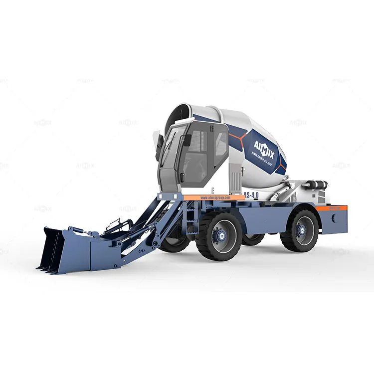 AS4.0 Auto Feeding Concrete Mixer Small 4 Cubic Meters Self Loading Mobile Concrete Mixer Truck
