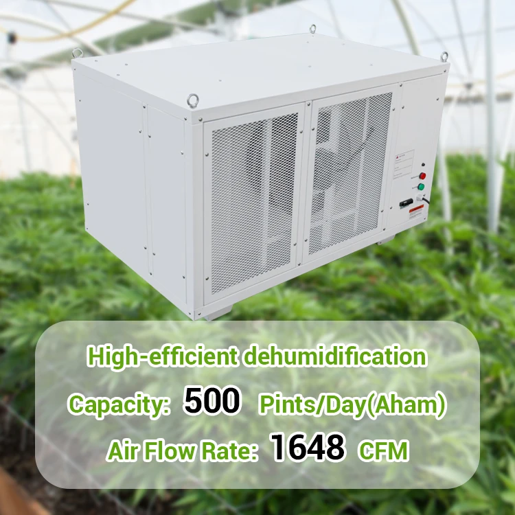 Commercial Dehumidifie 500 Pint Grow Room Large Greenhouse Wall Mounted Dehumidifier