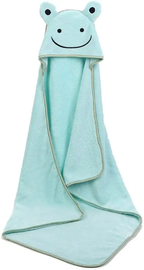 Design Your Own Baby Bath Towel Flannel Fleece Cartoon Animal Head Baby Hooded Poncho Towel