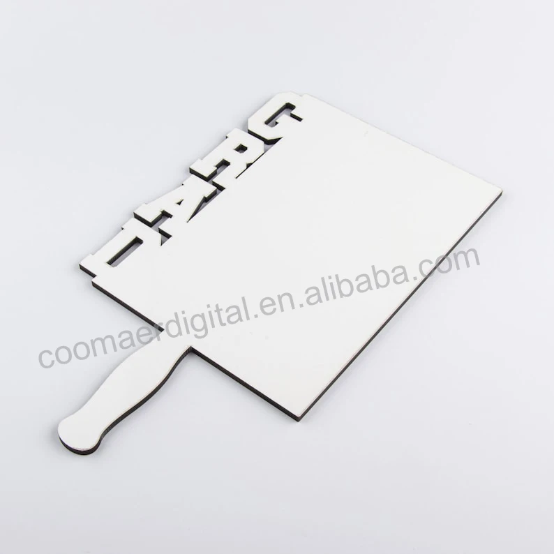 Custom Shape Grad Paddle 2023 Sublimation Blank MDF Photo Memorial Wedding Graduation Hand Fans With Handle Full Size