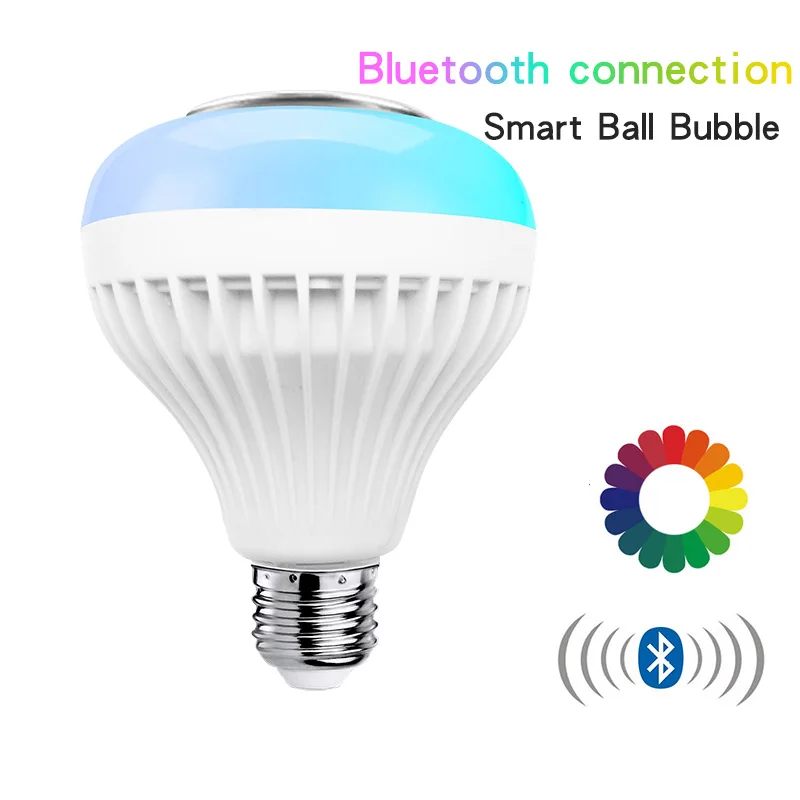 Led Light Bulb Blueteeth Speaker 24 Key Rgb Ir Remote Controller Built-in Speaker Led Bulb Lighting Led Light Speaker