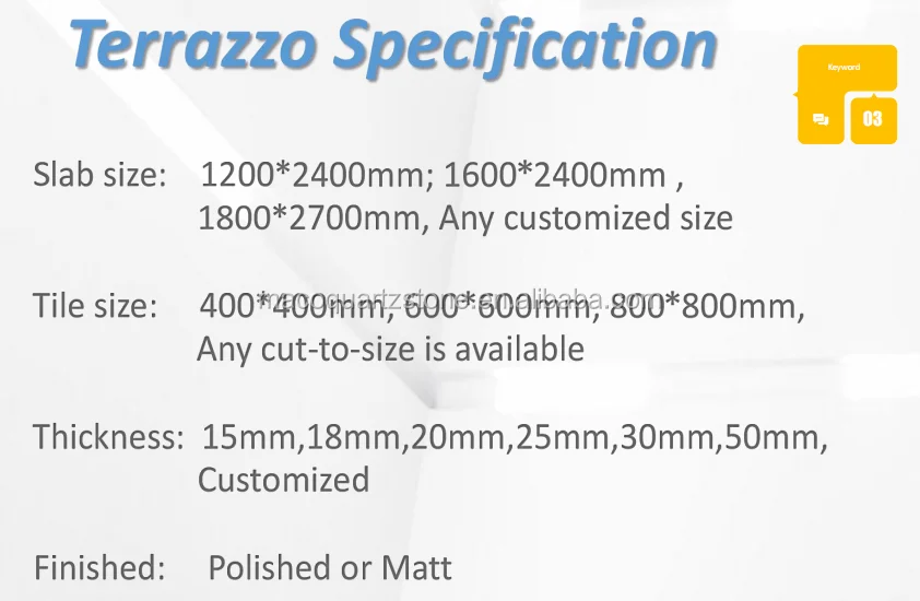 Australia Beige Terrazzo Tile Multicolour Balcony  Porcelain Flooring Countertop Material 300X300 270X180 Terrazzo Tile For Sale