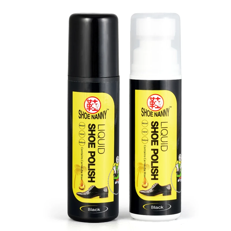 Manufacture supply in China High Quality 50ml 60ml 100ml quick shine clean water proof Black Brown Neutral Liquid Shoe Polish