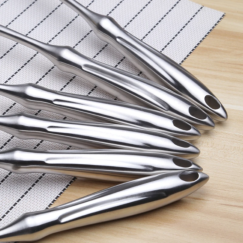 Stainless Steel Kitchenware Hollow Silver Steel Utensil Set Handle Thick Cookware Set Stainless Steel Cooking Tools