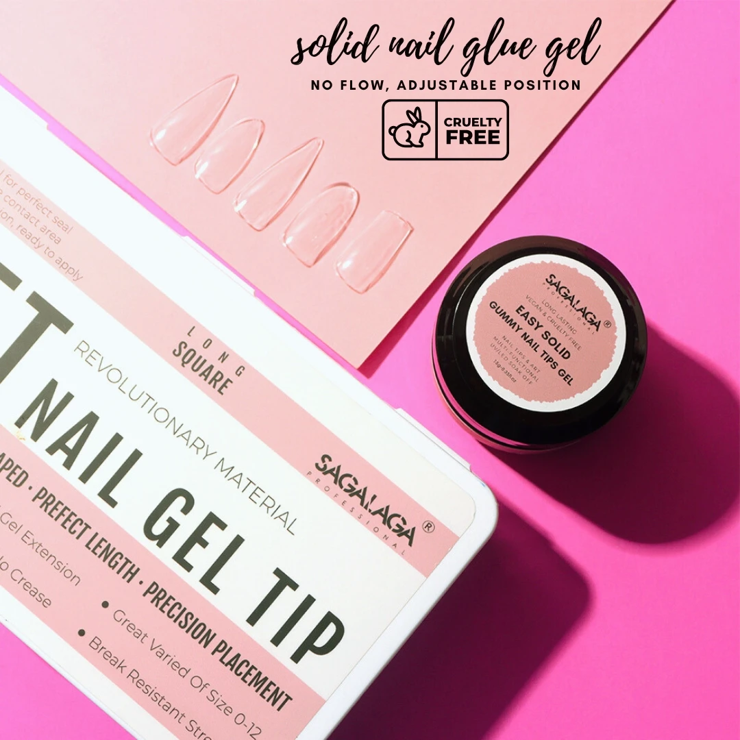 Private Label Solid Nail Glue Gel for Soft Gel Nail Tip Full Cover Press on Nail Art Manicure Glue Gel