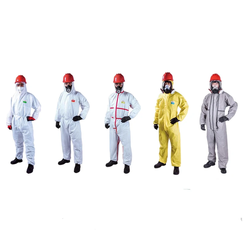 Ce Certificate Type56 PE Liquid Protection Workwear Industrial Waterproof Microporous Disposable Safety Coverall