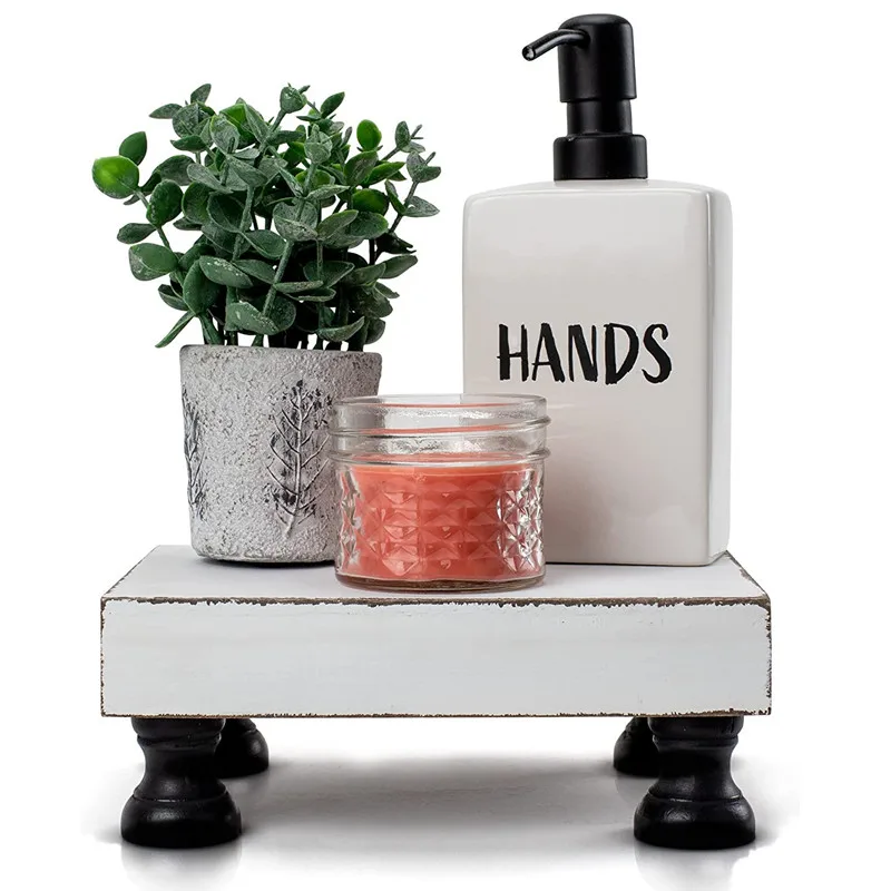 Amazon HOT Selling Decorative Wood Riser Display wood pedestal stands