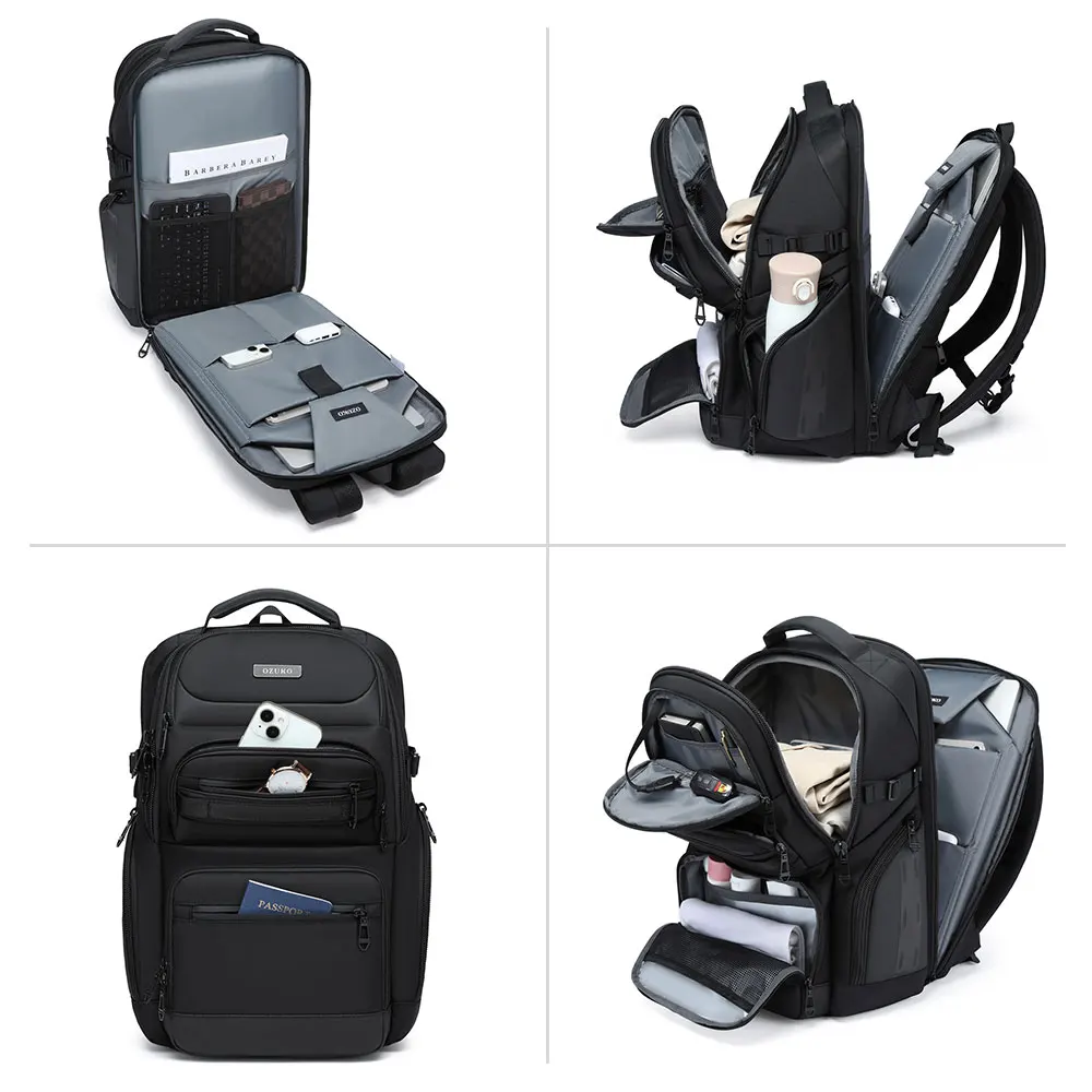 OZUKO 9772 Hot Sale Large-Capacity High Quality Backpack Waterproof Business Luggage Business Trip Light Travel Backpack