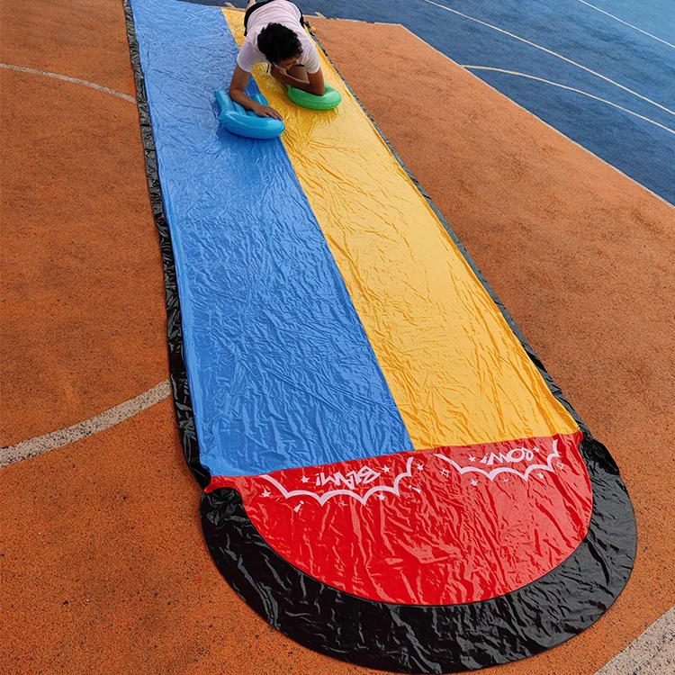 
Double Water Slide Inflatable Lawn Water Slip and Slide ummer Outdoor Water Toys Waterslide with Built in bilateral Sprinkler 