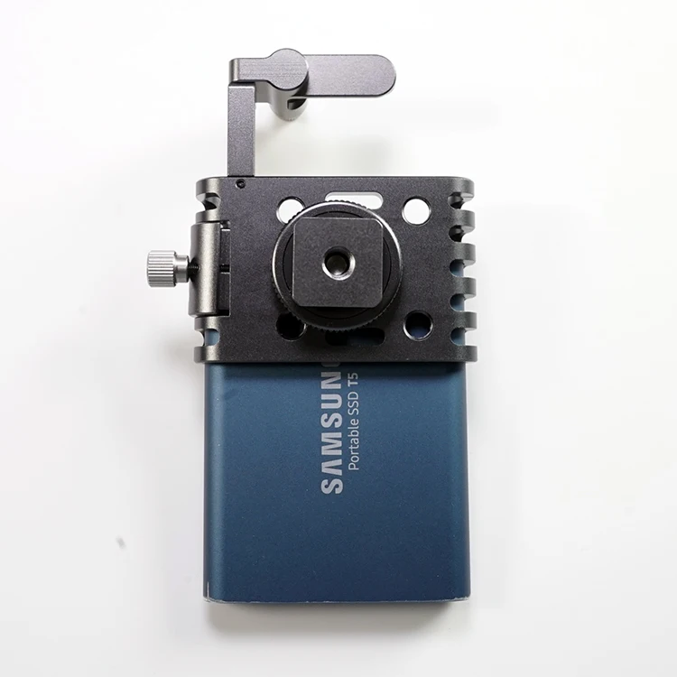 Hot-Sale SSD Clamp with Cold Shoe Mount Bracket Camera Mounts for Samsung T5 SSD Clamp for BMPCC 4K Camera USB-C Cable Clamp