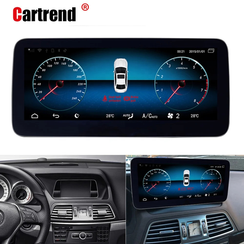 W207 android 9.0 touch screen entertainment head unit For mercedes E klasse coupe A207 navigation tablet 2010-2015