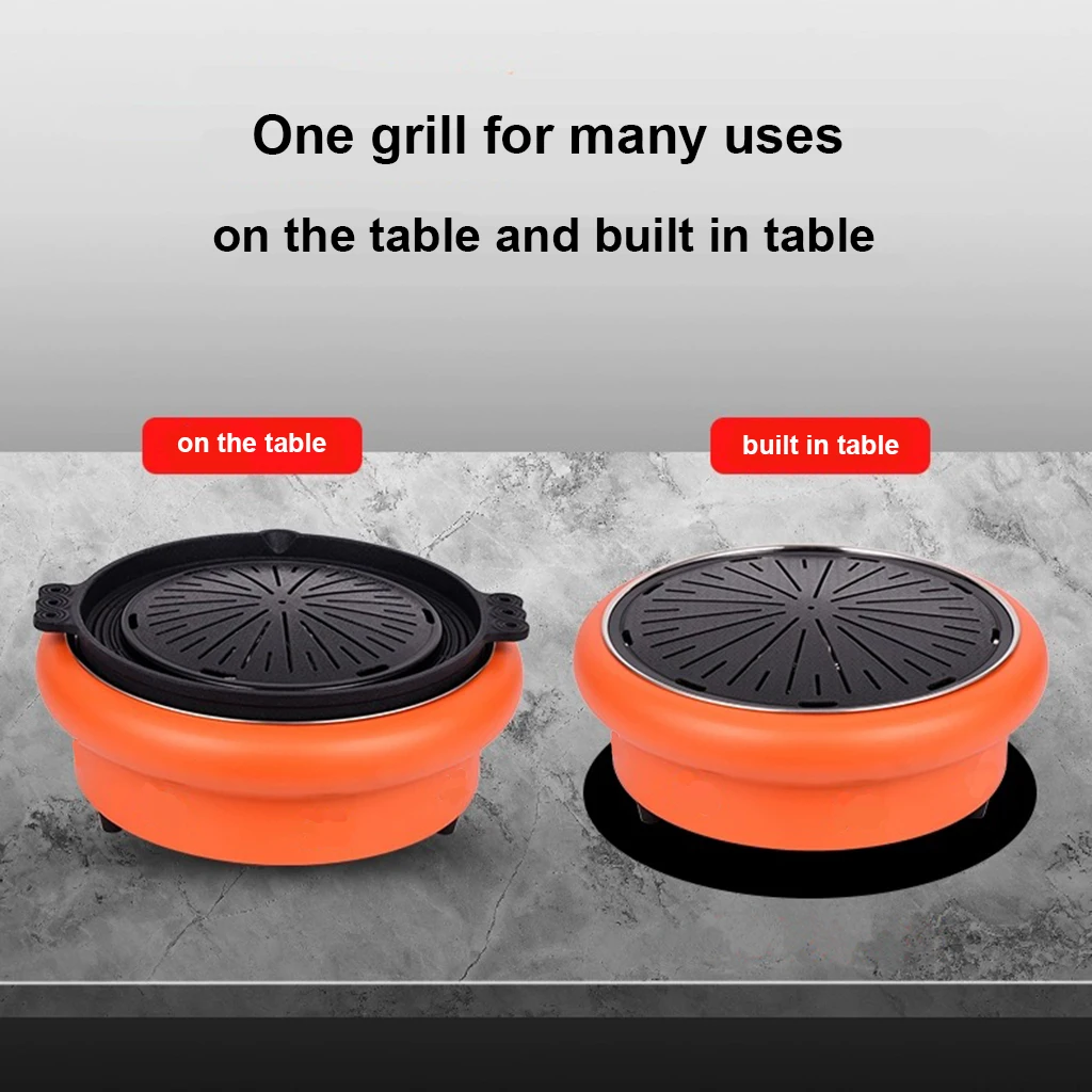 Cenhot High-Capacity Restaurant Smokeless Charcoal Samgyupsal Grill Commercial Charcoal BBQ Grill