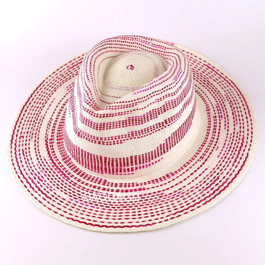 Paper rope machine woven straw hat custom color shape wholesale trade paper straw material hats bangora raffia hat