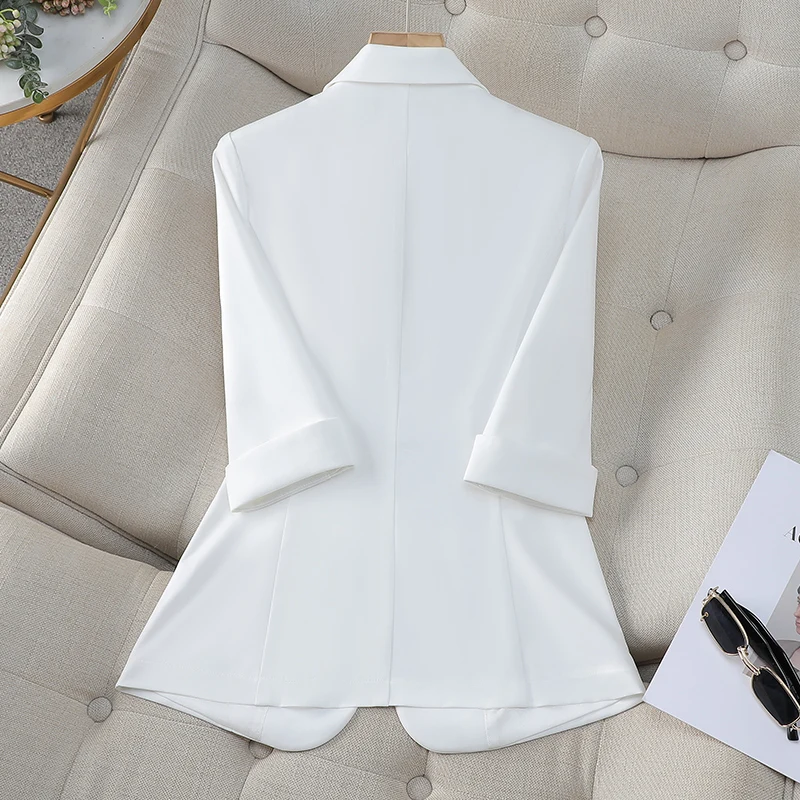 Work Elegant Peaked Lapel Jacket Design Brand Woman Blazer
