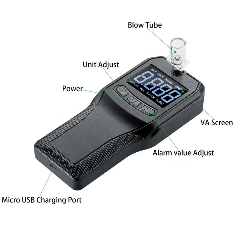 High Accurate Portable Breath Alcohol Tester Breathalyzer Alcohol Monitor For Car Driver