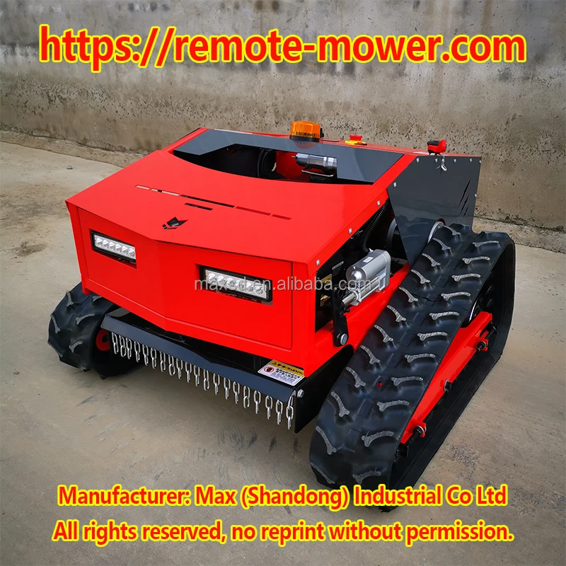 Remote Control Lawn Mower RC Crawler All Terrain Slope Mowing Machine Tracked Radio Controlled Grass Cutter Robotic Mowers