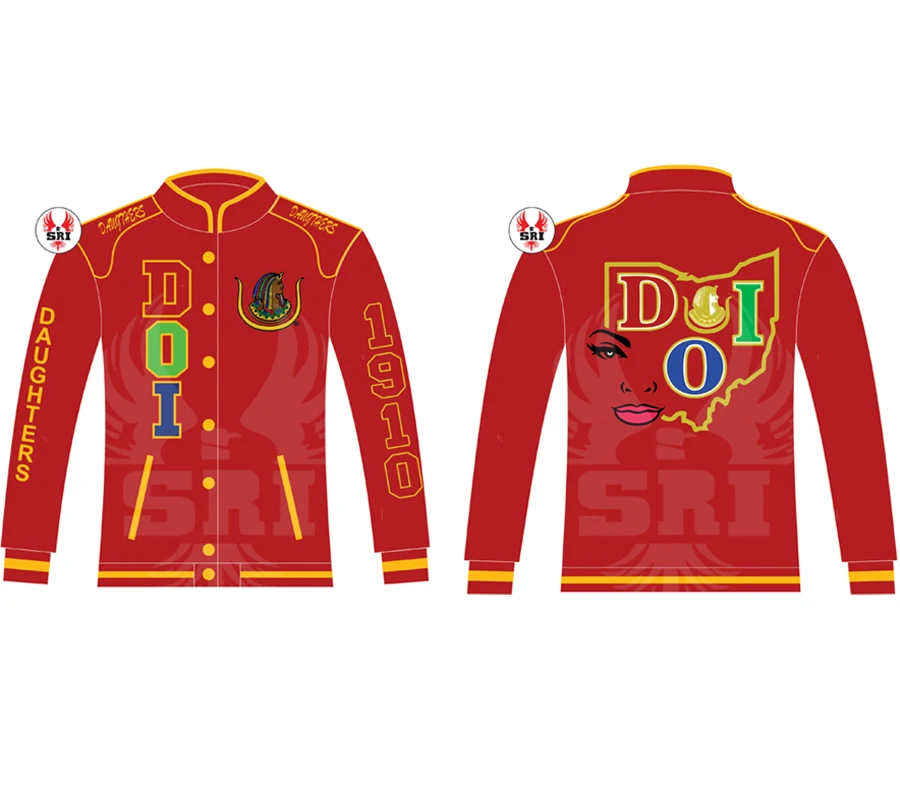Daughters Of Isis Masons Embroidery Women Racing Jacket | DOI Masonic Regalia Embroidered Ladies Customized Raccar Jacket