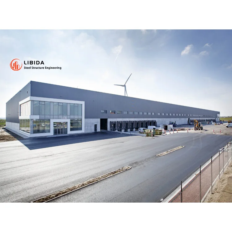 Prefab Warehouse Hangar Prefabricated Industrial Building Metal Frame Construction Steel Structure Building Factory Workshop