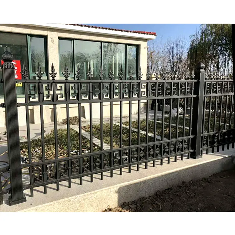 Easy Installed Spear Top Tubular Steel Fence And Gates Designs For Australia With Rails and Picket