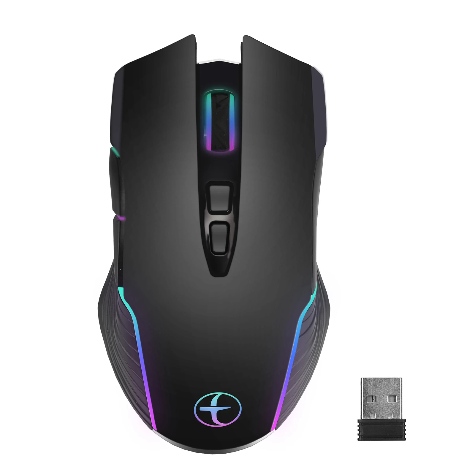 Перезаряжаемый светодиодный Эргономичный USB Оптический компьютер 2 4G RGB игровая беспроводная