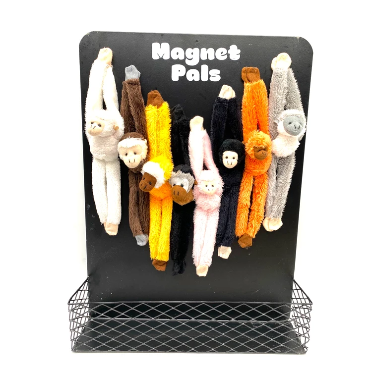 custom soft toy long tail long arms and legs magnet  rhesus monkey refrigerator magnets plush fridge magnet monkey