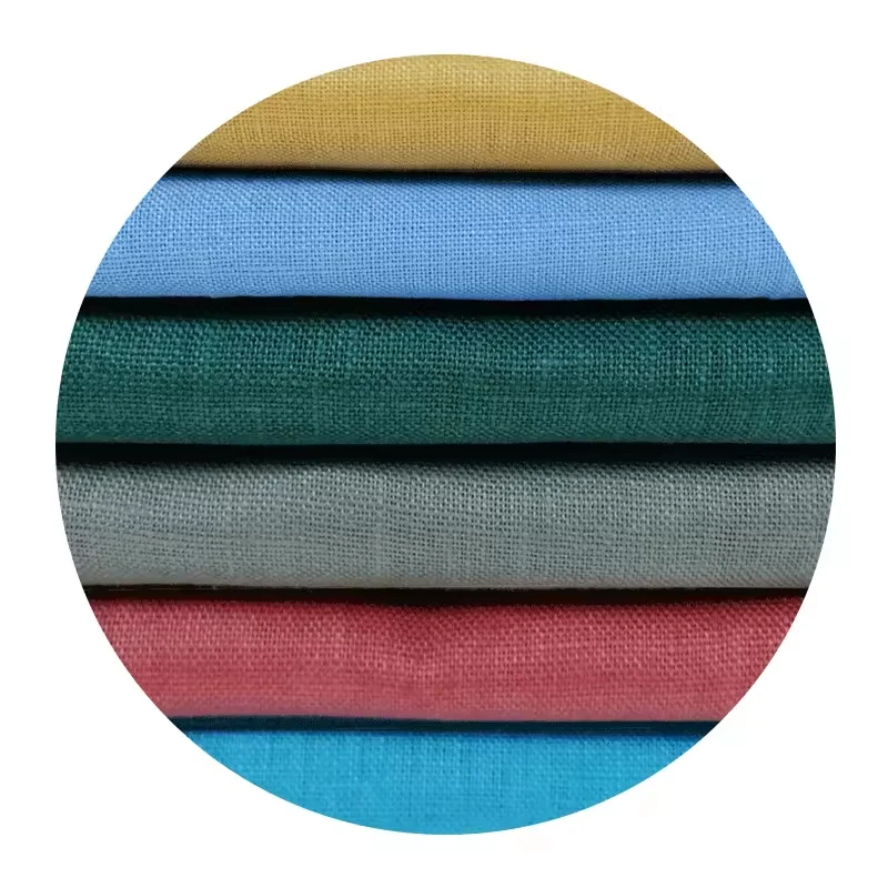 High quality in stock manufacture Free sample Europe 100%  linen  pure Linen Fabric for women clothes,Tshirt fabric