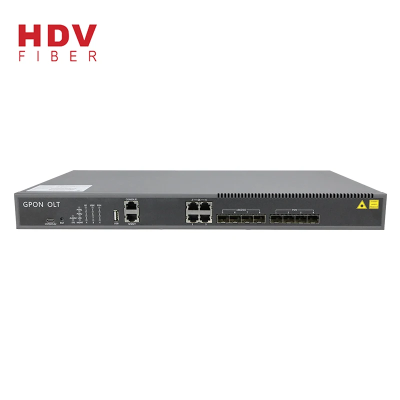 High quality OLT 4 PON PORT 1 USB 4*10GE/GE SFP +4GE RJ45 uplink port OMCI management OLT