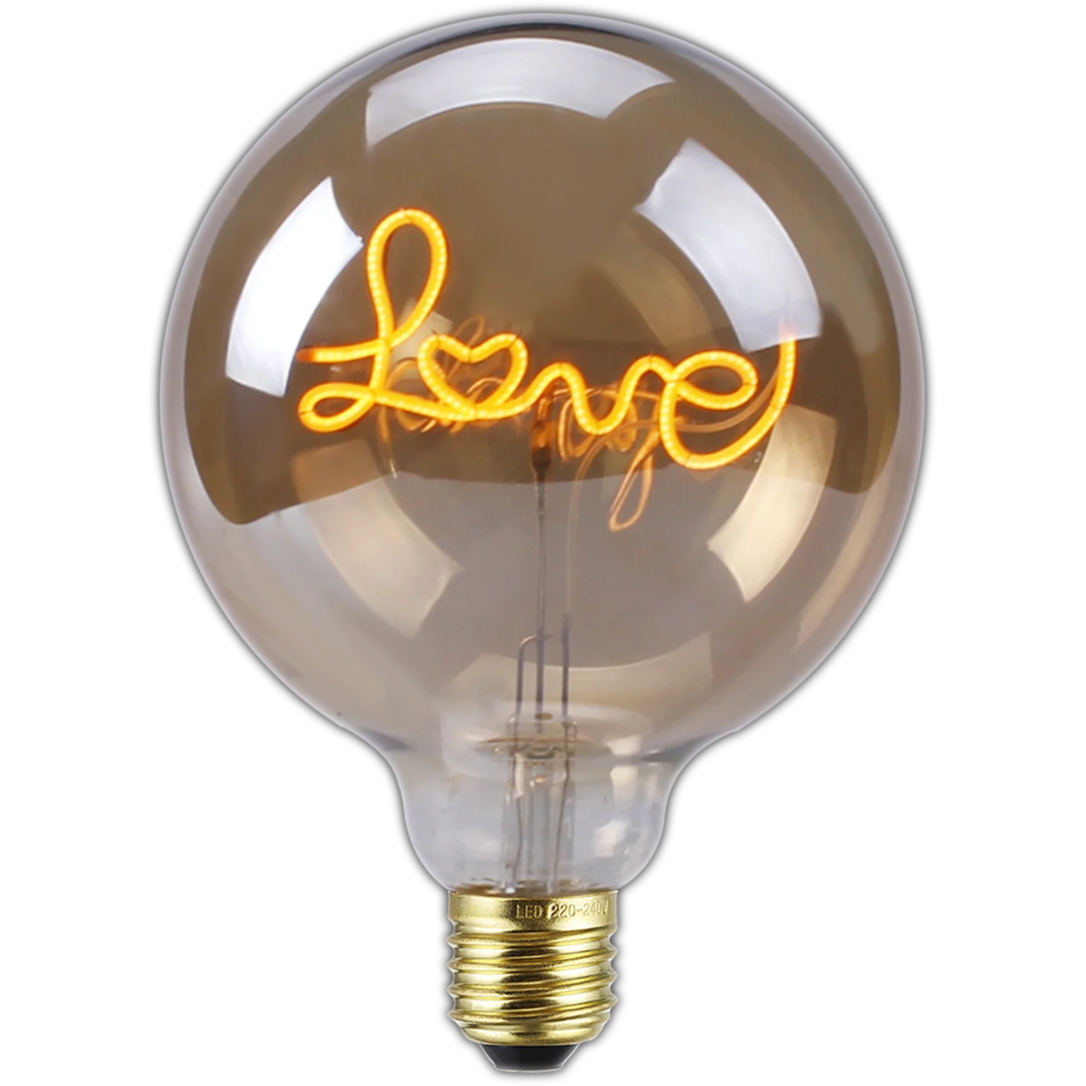 Горячая Распродажа E27 G125 приглушаемая светодиодная декоративная лампа с надписью «Love»