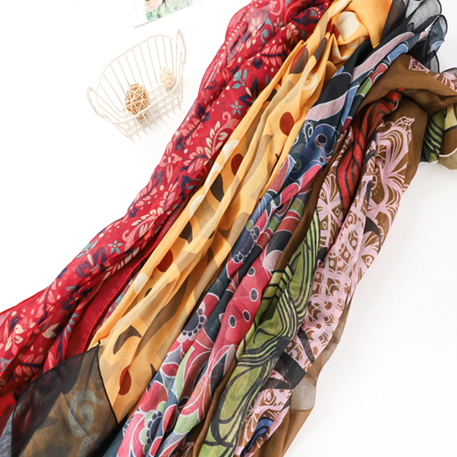 customizable Advanced textile processing hijab Balinese gauze scarf Muslim headscarf for women