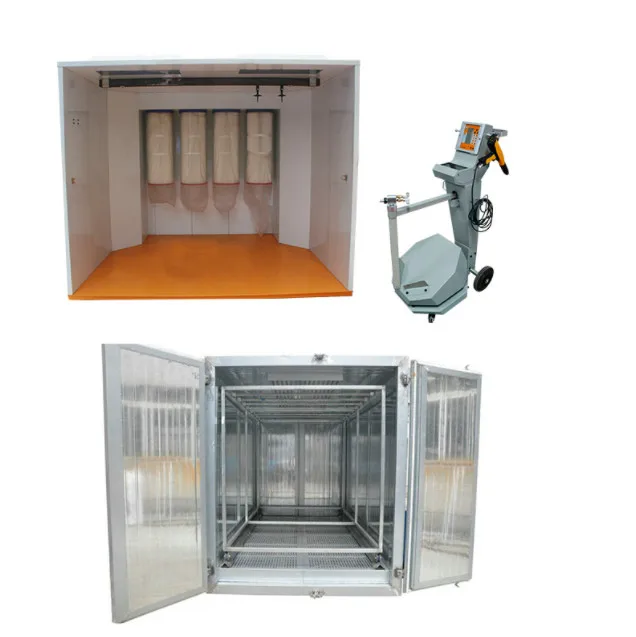 Quick Delivery Powder Coating Equipment Powder Coating Production Line With Machine Booth and Oven